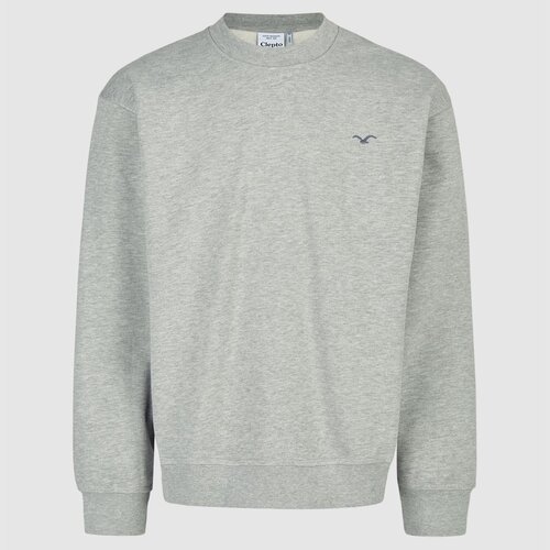 Cleptomanicx Boxy Crewneck Ligull Boxy Heather Gray L