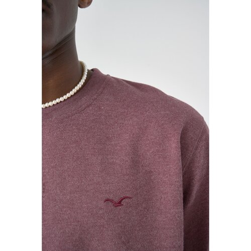 Cleptomanicx Regular Crewneck Ligull Heather Tawny Port XL