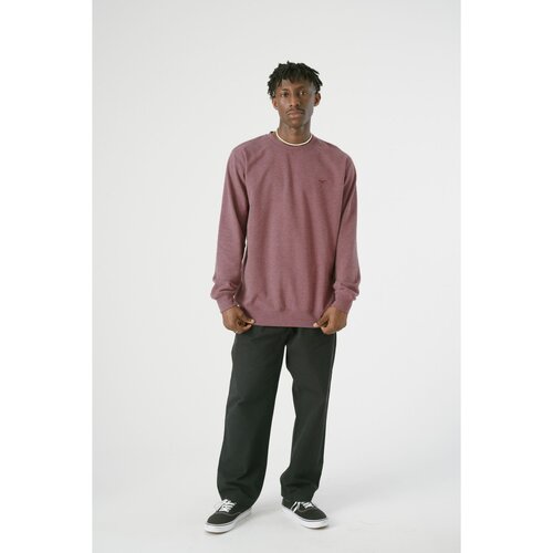 Cleptomanicx Regular Crewneck Ligull Heather Tawny Port XL