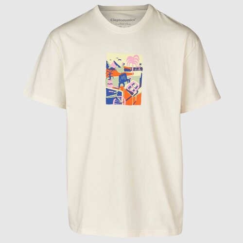 Cleptomanicx Boxy Tee Cycling Tours Raw Undyed S