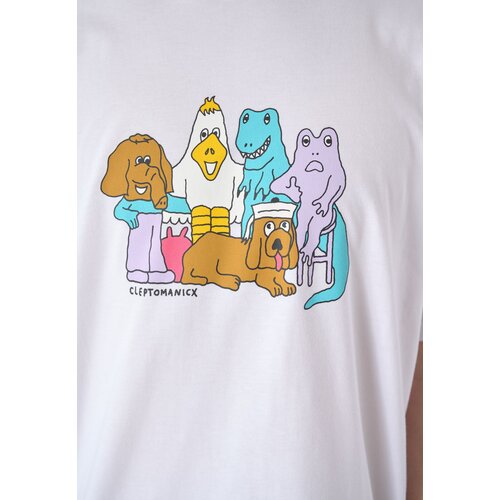 Cleptomanicx Boxy Tee The Gang White S