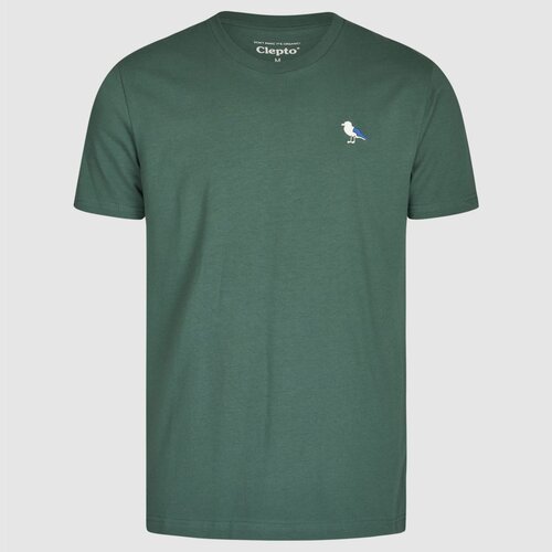 Cleptomanicx Basic Tee Embro Gull Evergreen XL