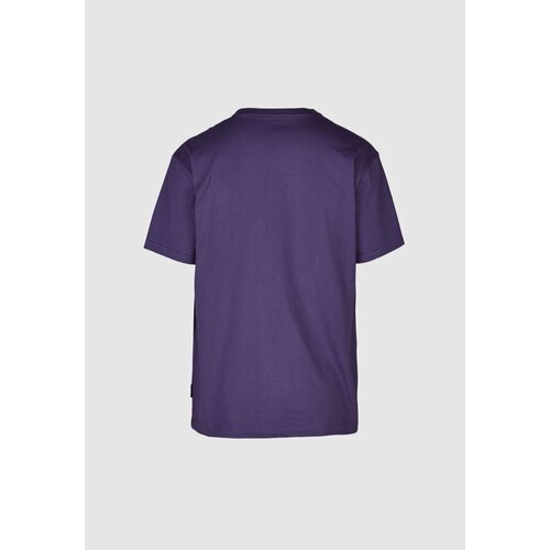 Cleptomanicx Boxy Tee Embroidery Gull Mono Gothic Grape XXL