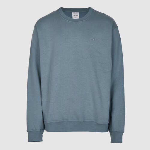 Cleptomanicx Boxy Crewneck Ligull Deluxe Blue Mirage XL