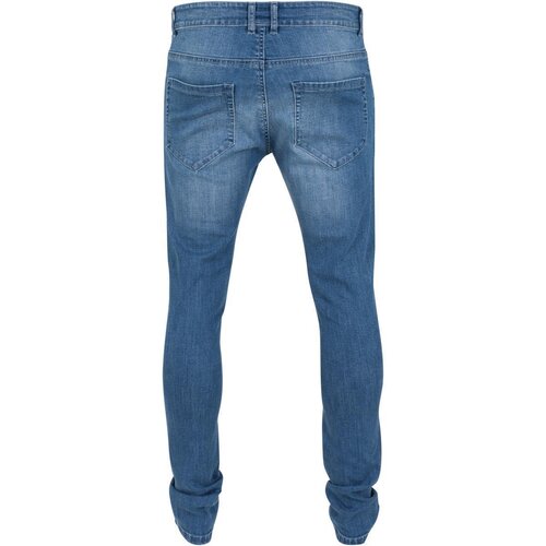 Urban Classics Slim Fit Knee Cut Denim Pants blue washed 36