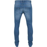 Urban Classics Slim Fit Knee Cut Denim Pants blue washed 36