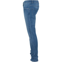 Urban Classics Slim Fit Knee Cut Denim Pants blue washed 36