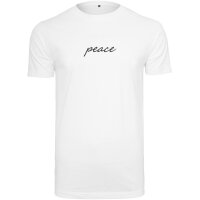 Mister Tee Peace Wording EMB Tee