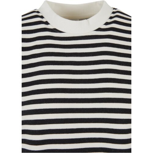 Urban Classics Ladies Oversized Striped Crewneck black/whitesand S