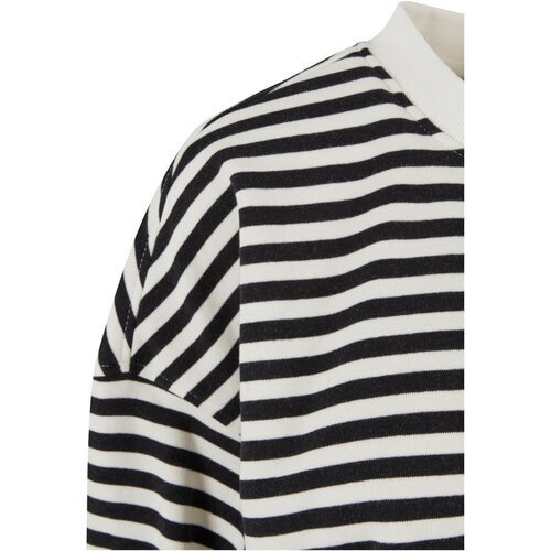 Urban Classics Ladies Oversized Striped Crewneck black/whitesand S