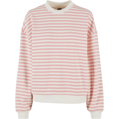 Urban Classics Ladies Oversized Striped Crewneck lemonadepink/whitesand XXL