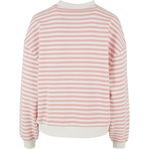 Urban Classics Ladies Oversized Striped Crewneck lemonadepink/whitesand XXL