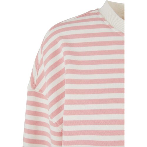 Urban Classics Ladies Oversized Striped Crewneck lemonadepink/whitesand XXL