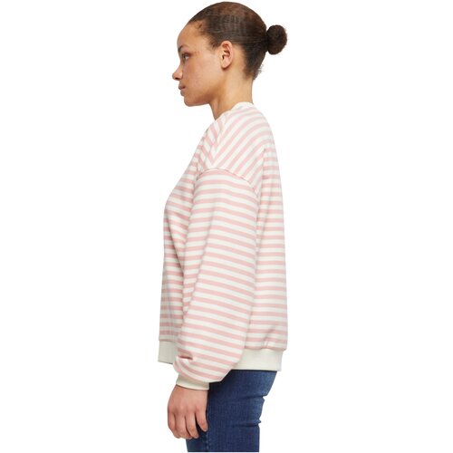 Urban Classics Ladies Oversized Striped Crewneck lemonadepink/whitesand XXL