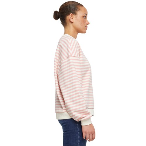 Urban Classics Ladies Oversized Striped Crewneck lemonadepink/whitesand XXL