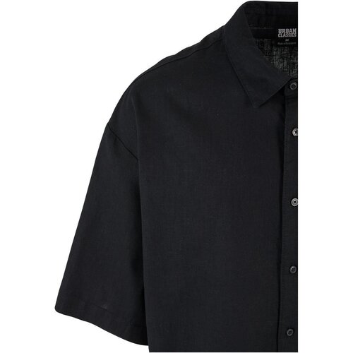 Urban Classics Boxy Cotton Linen Shirt black XL