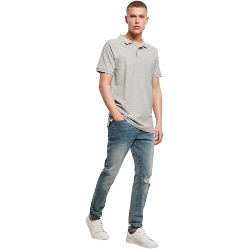 Build your Brand Polo Piqu Shirt heather grey XXL