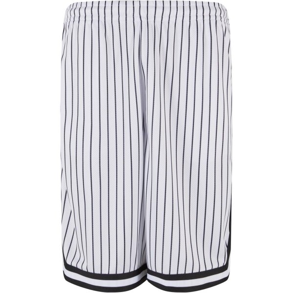 Urban Classics Striped Mesh Shorts white/black XXL
