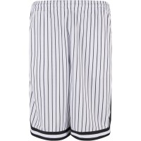 Urban Classics Striped Mesh Shorts white/black XXL