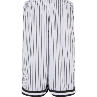 Urban Classics Striped Mesh Shorts white/black XXL