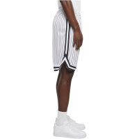 Urban Classics Striped Mesh Shorts white/black XXL