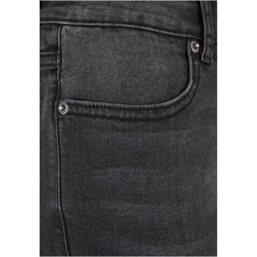 Urban Classics Ladies Skinny High Waist Open Hem Jeans black washed 26