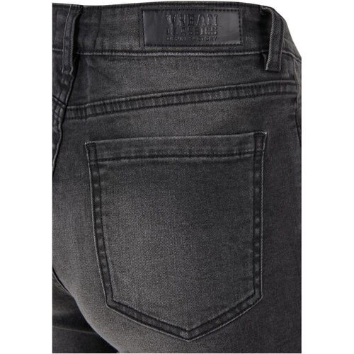 Urban Classics Ladies Skinny High Waist Open Hem Jeans black washed 26