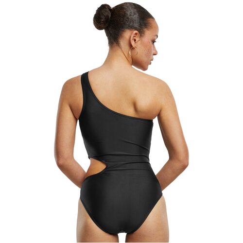 Urban Classics Ladies Asymmetric Cut Out Swimmsuit black L