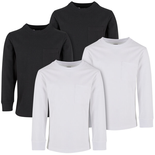 Urban Classics Kids Boys Heavy Oversized Pocket Longsleeve 2-Pack