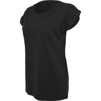 Build your Brand Ladies Extended Shoulder Tee black S