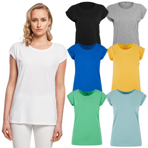 Build Your Brand Ladies Extended Shoulder Tee