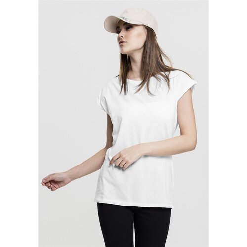 Build your Brand Ladies Extended Shoulder Tee white M