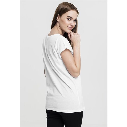Build your Brand Ladies Extended Shoulder Tee white M