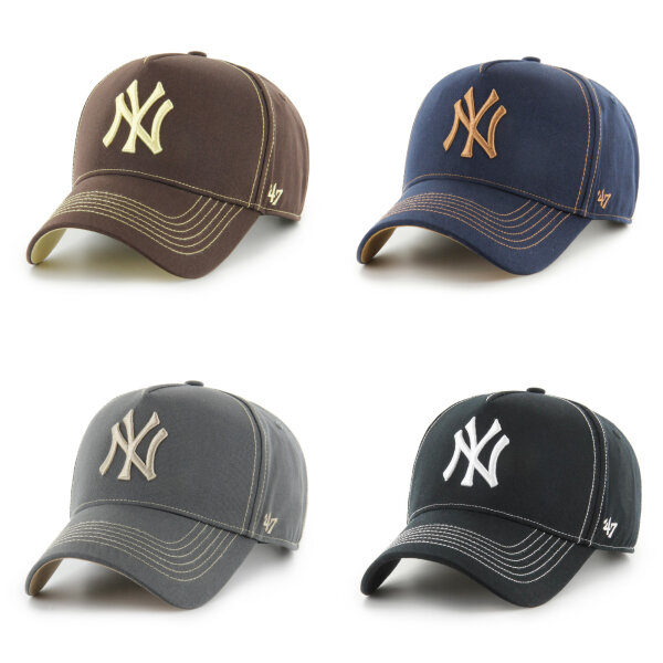 47 Brand Cap MLB New York Yankees Contrast Stitch 47 Clean Up