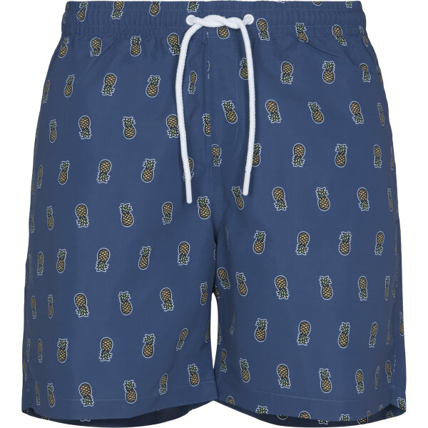 Urban Classics Pineapple Swim Shorts vintageblue 4XL