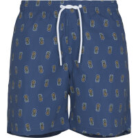 Urban Classics Pineapple Swim Shorts vintageblue 4XL