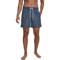 Urban Classics Pineapple Swim Shorts vintageblue 4XL