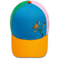 koaa Pippi Langstrumpf "Color Block" Kunterbunt Basecap blue/red/green 1-3 Jahre