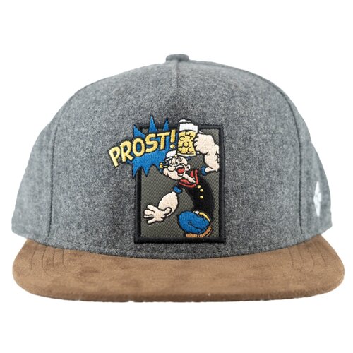 Bavarian Caps Popeye Snapback Cap One Size dunkelgrau