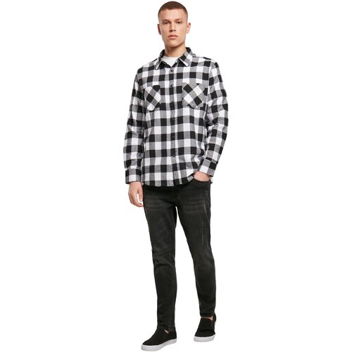 Build your Brand Checked Flanell Shirt blk/wht XXL