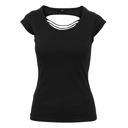 Build your Brand Ladies Back Cut Tee black S