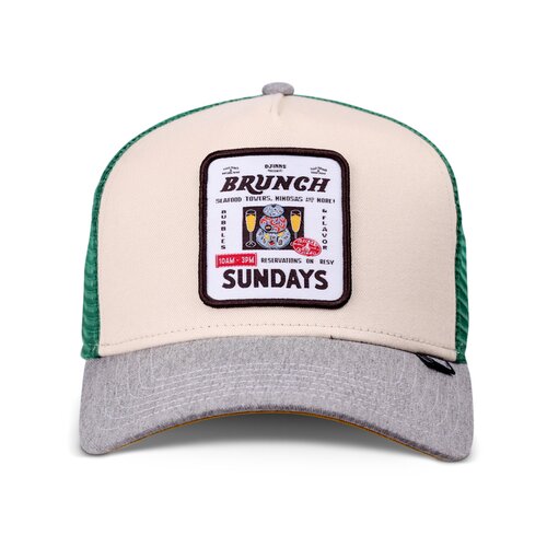 Djinns HFT Cap DNC Sunday Brunch Creme/Grey/Green