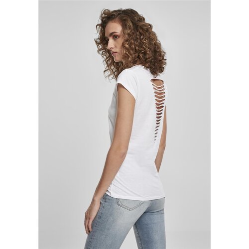 Build your Brand Ladies Back Cut Tee white XS