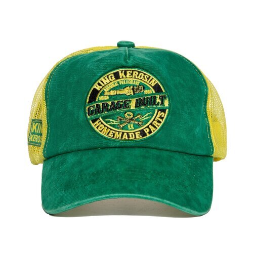 King Kersoin - HFT Trucker Mesh Cap Herren Vintage 2024 Vintage Garage Built Green & Yellow