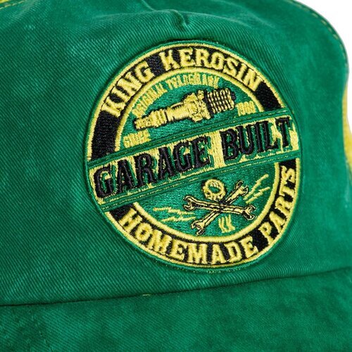 King Kersoin - HFT Trucker Mesh Cap Herren Vintage 2024 Vintage Garage Built Green & Yellow