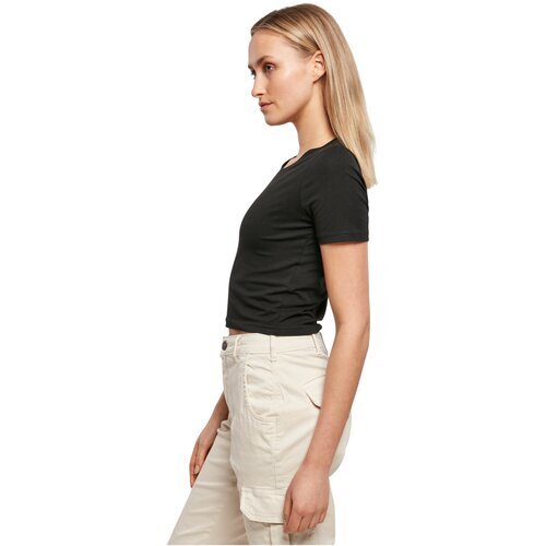 Build your Brand Ladies Cropped Tee black L