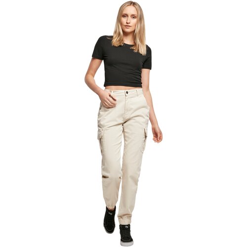 Build your Brand Ladies Cropped Tee black L