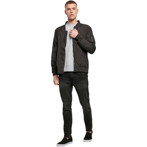 Build your Brand Nylon Bomber Jacket black S