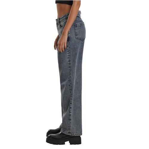 Urban Classics Ladies Mid Waist 90s Jeans dirty washed 28