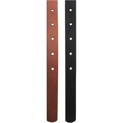 Urban Classics Slim Synthetic Velour Leather Belt 2-Pack